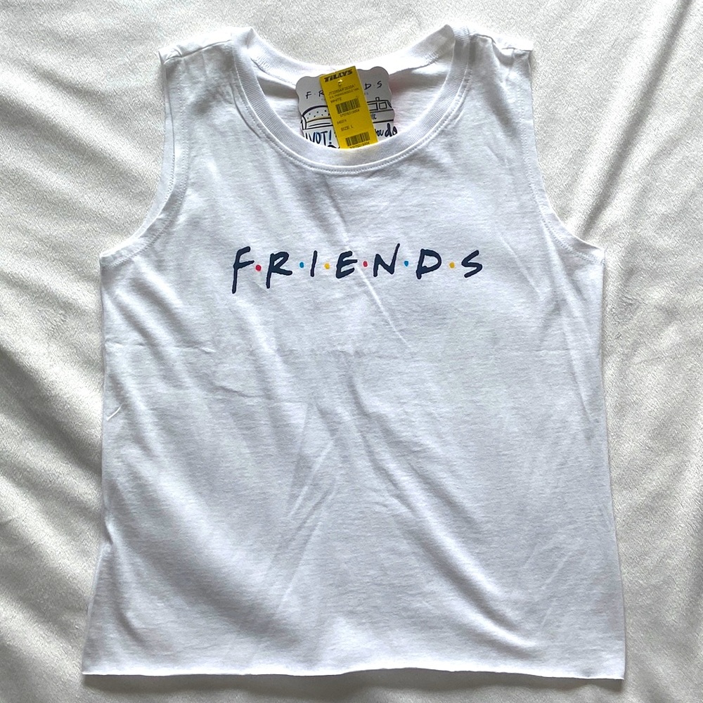 FRIENDS Pre Teen Girls Cut Off Tank Top NWT SIZE LRGE